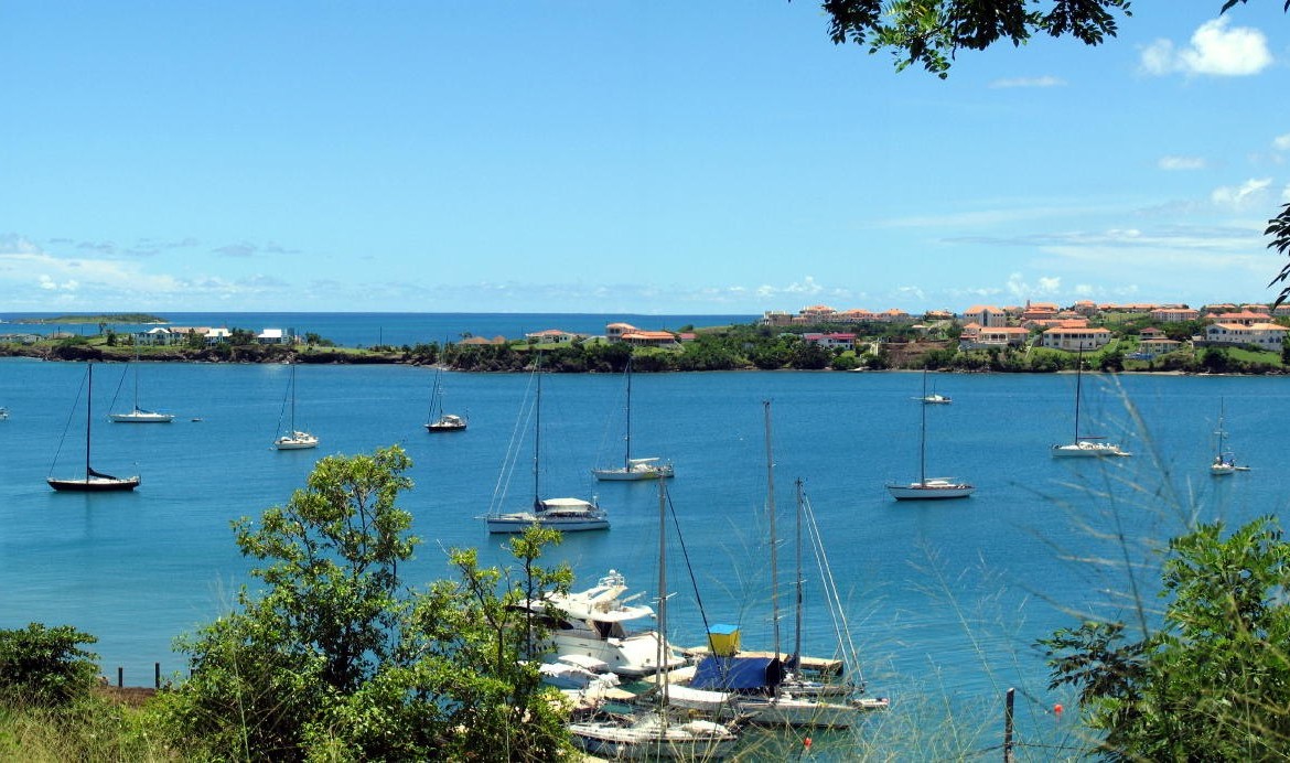 The Ridge - panoramic view overlooking Prickly Bay, St. George's University, Glovers island and the Atlantic Ocean
